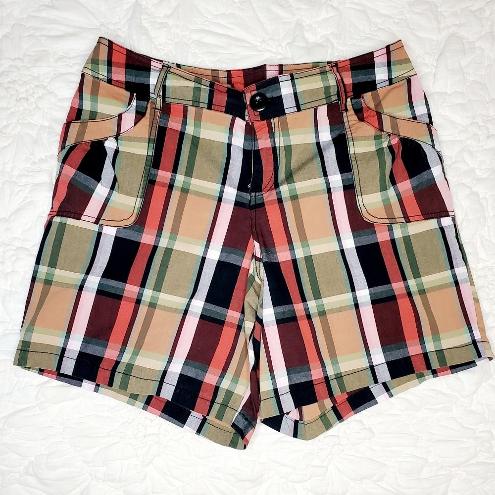 Lane Bryant Madras Plaid Shorts